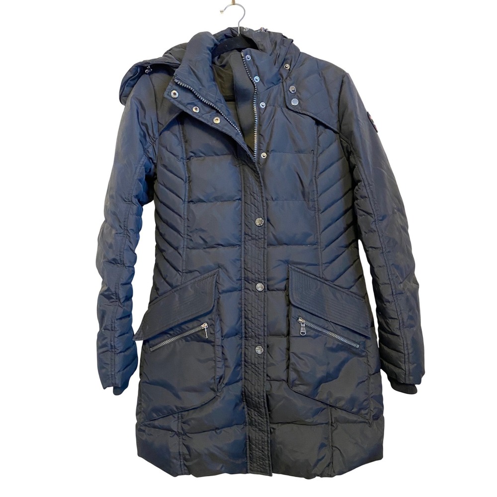 Pajar Canada Maquinna Black Down Puffer‎ Parka Jacket Hooded Heavy Winter Coat L